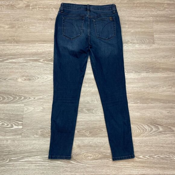 Joe's Skinny Dark Blue Ankle Raw Hem Jeans sz 27 - Picture 3 of 8